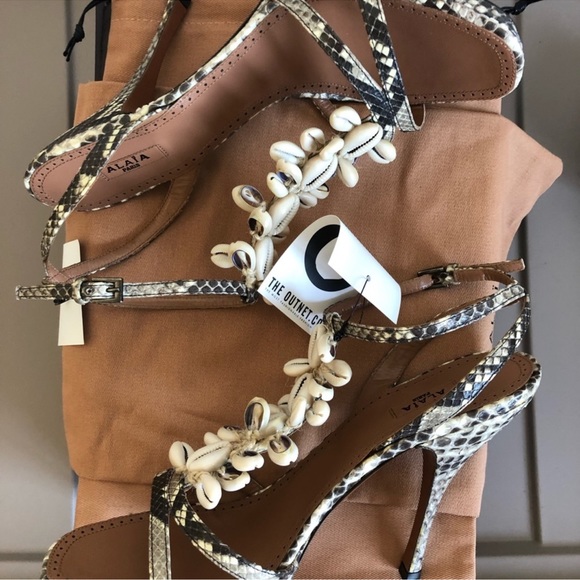 Alaia Python Shell Sandals 40 NIB - Picture 1 of 9